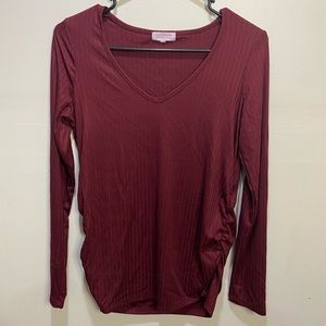 Maternity Red Long Sleeve Top